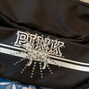 PINK black fanny pack